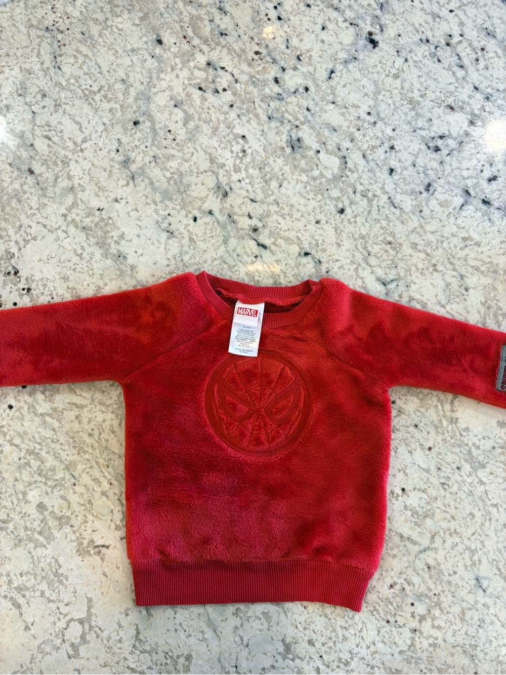 Marvel Red Plush Spider-Man Crewneck Sweatshirt